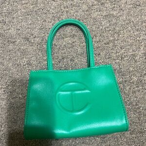 Green Telfar mini shopper